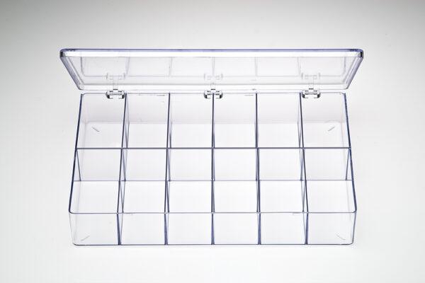 12 Compartment Rectangular - Partitioned - Snap-Lock Lid